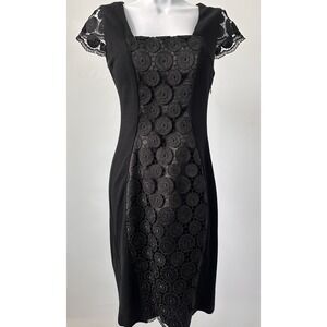 YOANA BARASCHI Made in NYC Sz: 4 Black Bodycon Little Back Dress (b48)